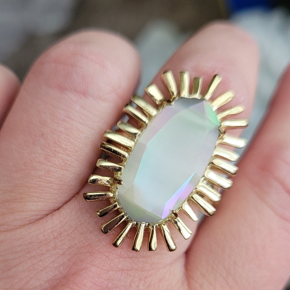 Kendra Scott Slate Iridescent Owen Ring sz 8 - Picture 3 of 7